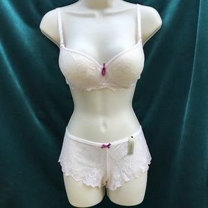 Sexy, Cute Sophie B Push-Up Lace Bra & Panty Set